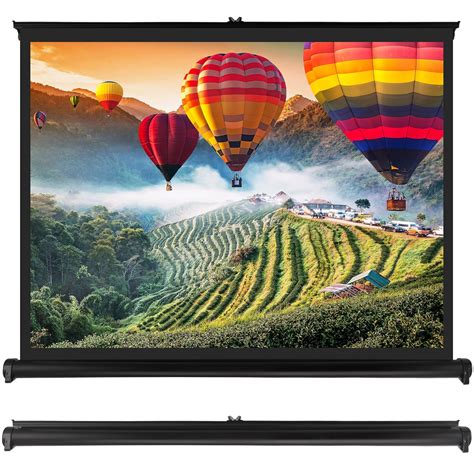 Upgraded Pyle 40" Portable Projector Screen, Easy Pullout Portable ...