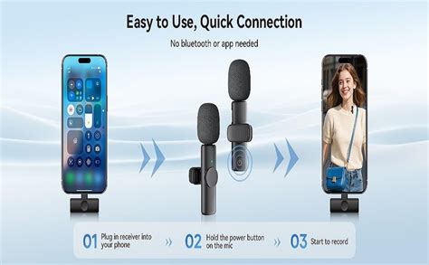 K9 Dual Wireless Lavalier Microphone for Android/iPhone – 3-in-1 Collar ...