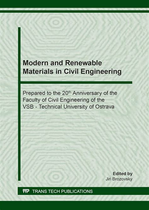 Modern and Renewable Materials in Civil Engineering: Volume 832 (Key ...