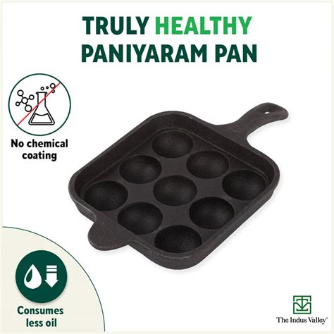 Buy Best Cast Iron Kuzhi Paniyaram Pan 9 Pit Online in India – The ...