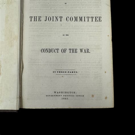EXTREMELY RARE! 1863 Civil War Report - House of Representatives 37th ...