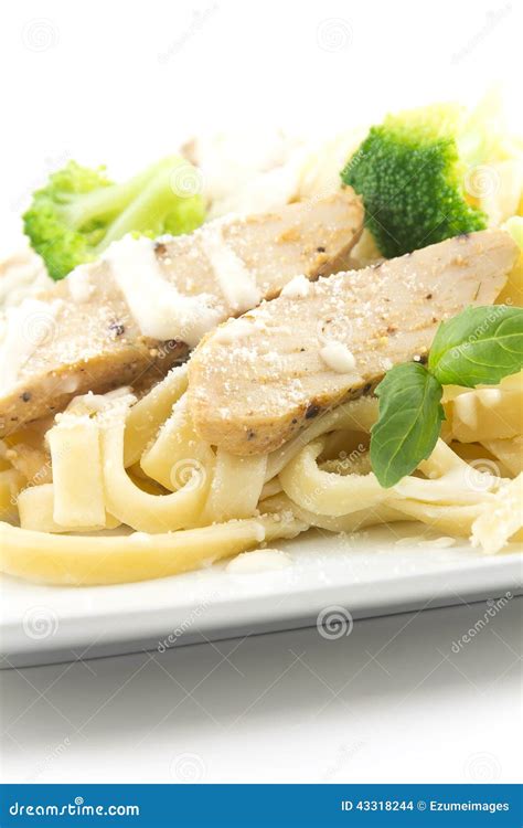 Chicken Fettuccini Alfredo stock photo. Image of food - 43318244