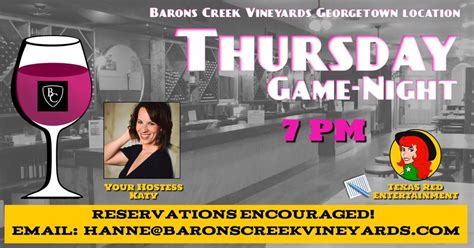 Barons Creek Georgetown presents Thursday Night Game Night with Texas ...