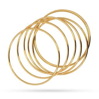 Set De 7 Pulseras Colección Fundamentals 2Mmx60Mm Color Dorado Talla ...