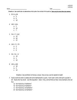 Image result for Examples of Substitution Problems