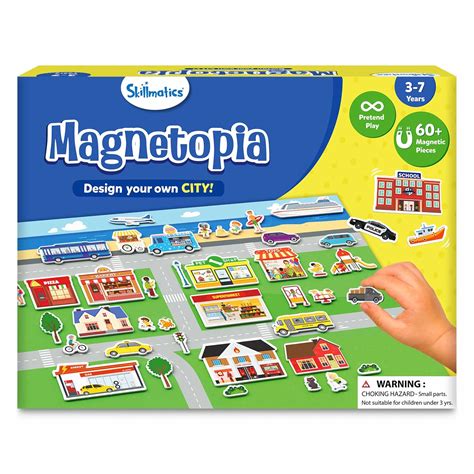 Skillmatics Creative Toy Magnetopia - Design Your City, Interactive ...