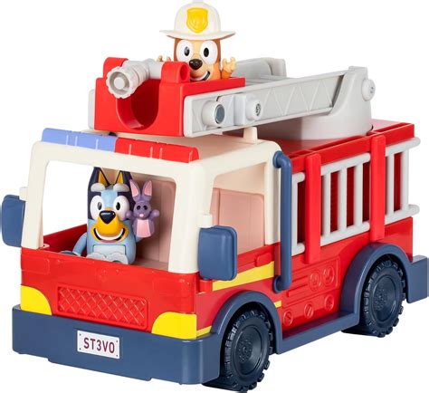 BLUEY Firetruck Firetruck, Exclusive Firefighter Bingo and Bob Bilby ...