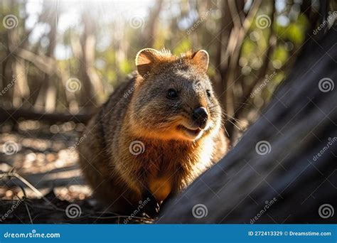 Endangered Species, the Australian Quokka in Its Natural Habitat Stock Illustration ...