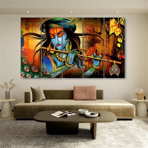 KYARA ARTS Wood Framed Religious Painting (Multicolour, 60 x 30 inch ...