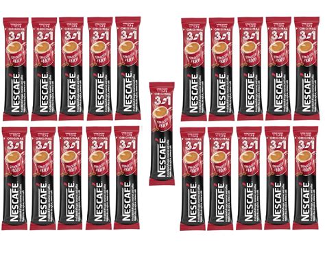 Nescafe Original 3 in 1 Instant Coffee Mix, Instant Coffee Sachets, 3 ...
