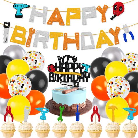 Tools Happy Birthday Decorations Wrench Banner Toolx India | Ubuy