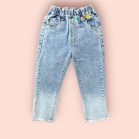Girls Stylish Blue Stretchable Jeans – TrendyKid