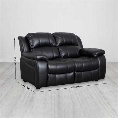 Buy Electra Faux Leather 2-Seater Sofa - Black from Home Centre at just ...