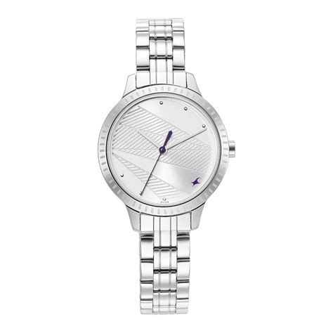 Fastrack Stunners Quartz Analog Silver Dial Silver Metal Strap Watch ...