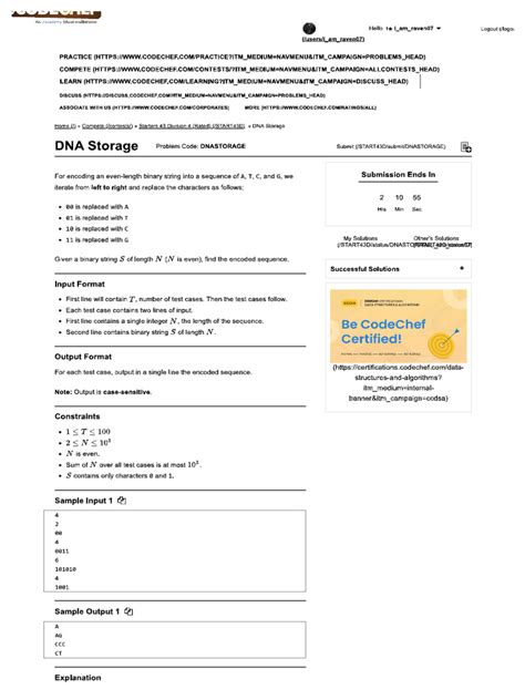 DNA Storage CodeChef Solution 的图像结果