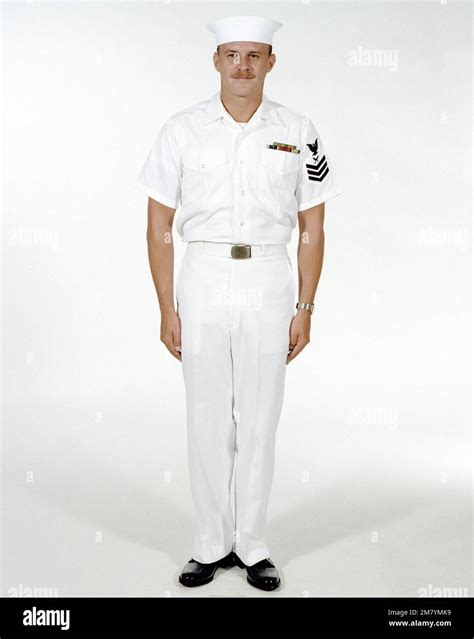 Uniform: Summer white, Navy enlisted men, ranks E-1 through E-6 ...
