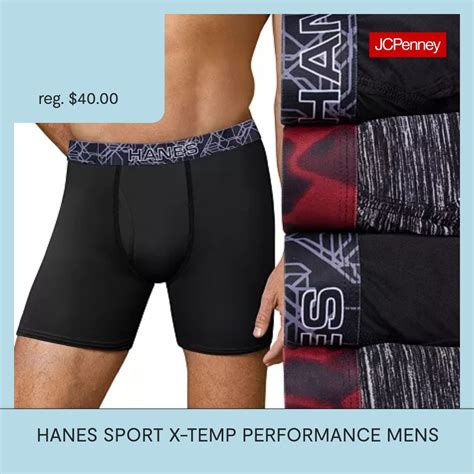 Hanes Sport X-Temp Performance Mens 4 Pack Boxer Briefs - JCPenney in ...