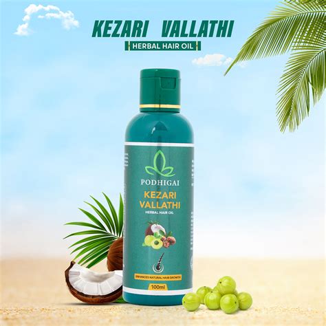 Kezari Vallathi Herbal Hair Oil - 100ml – PODHIGAI SIDDHA & AYURVEDA ...