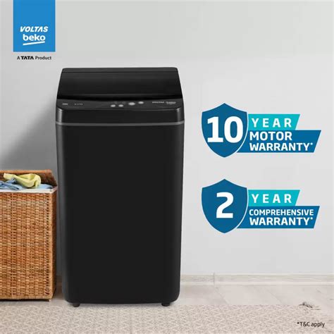 Buy Voltas Beko 6.5 kg Fully Automatic Top Load Washing Machine- Black