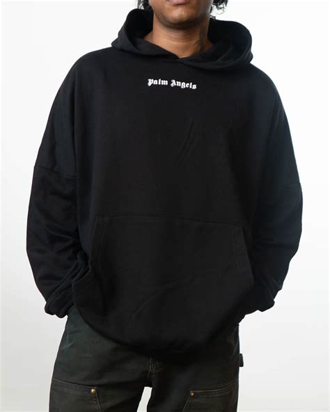 Palm Angels Over The Head Logo Hooded Sweatshirt – The Mainstreet ...