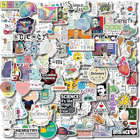 GADGETS WRAP Natural Sciences Stickers Pack, Physics, Chemistry ...
