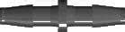 Value Plastics Straight Thru Connector , 200 Series Barbs, 1/16"ID Tube ...