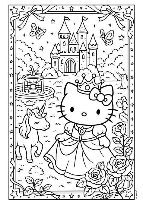Hello Kitty Princess - Hello Kitty Coloring Pages