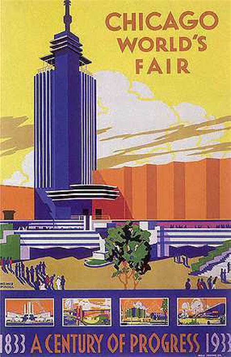 1933 poster for the Century of Progress fair in Chicago. | World's fair ...