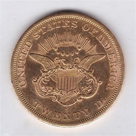 1858 S USA Twenty Dollars Gold Coin | Dorset Coin Company