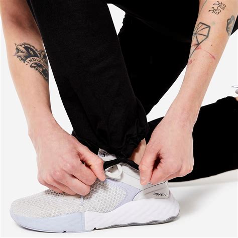 Women Gym Trackpants, Stretchable and Quick Dry 500 - Black