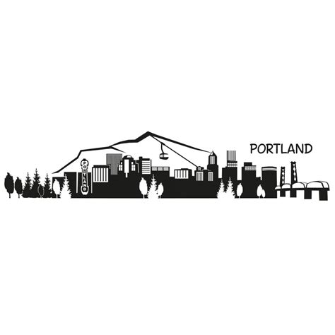 Portland Skyline Wall sticker | wall-art.com