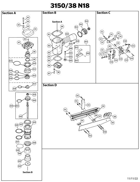 Bostitch Floor Nailer Parts Diagram and Breakdown