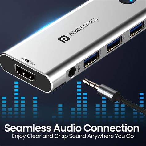 Portronics Mport One POR 2349 9 in 1 USB C Hub with 4K 60Hz HDMI ...