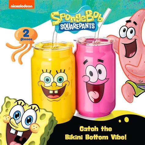 SpongeBob SquarePants Drinking Glasses - SpongeBob & Patrick ...