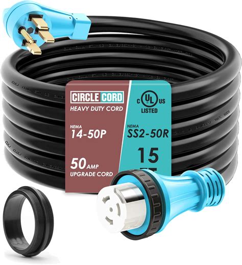 Amazon.com: CircleCord UL Listed 50 Amp 100 Feet RV/Generator Cord with ...