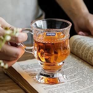 Buy FINSTER Glass Coffee Tea Cups Set of 6-150 ML, Transparent Crown ...