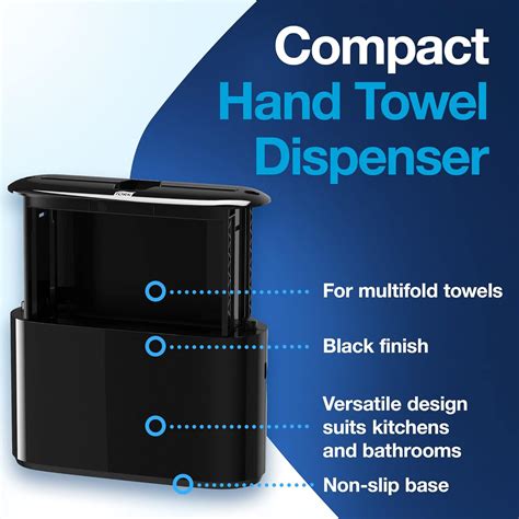 Buy Tork Xpress Countertop Multifold Hand Towel Dispenser, Black, H2 ...
