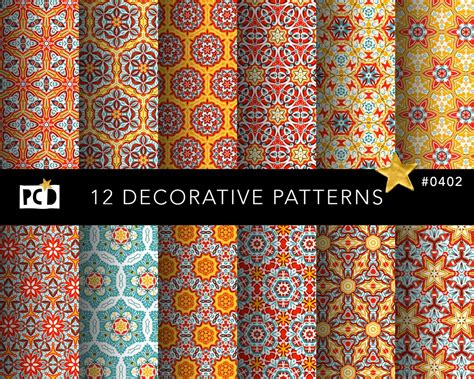 Scrapbook Printable Paper Patterns | Decorative Seamless Endpaper ...