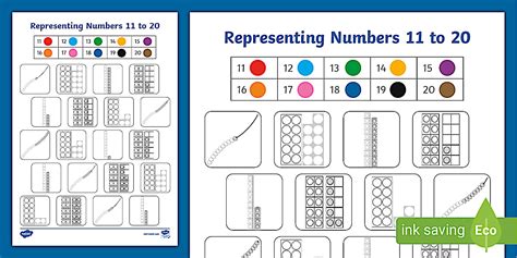 👉 Representing Numbers 11 to 20 Activity