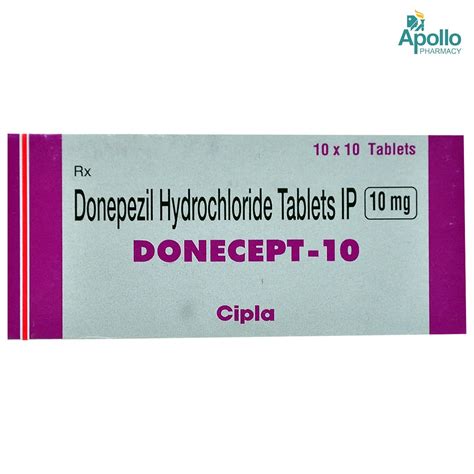 Donecept-10 Tablet | Uses, Side Effects, Price | Apollo Pharmacy