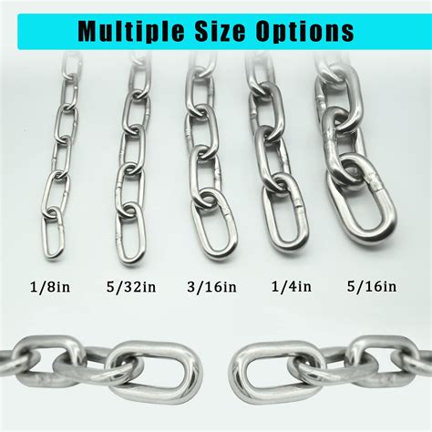 Stainless Steel Chain Sizes at Walter Reece blog
