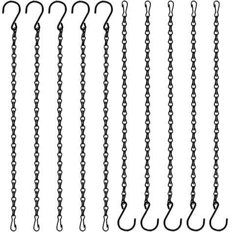 Shakya S-Hooked Type Bird Feeder Black Metal Chain for Garden Balcony ...