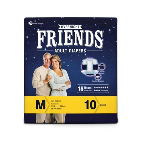 Friends Overnight Adult Diapers Tape Style Medium - Cureka