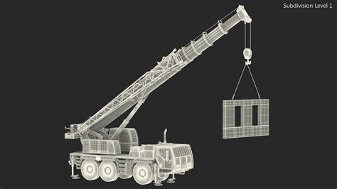 3D Compact Crane Liebherr with Concrete Wall | 3D Molier International