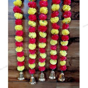 Mahima Artificial Marigold Flower Garlands for Decoration, of Doors ...
