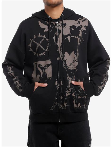 Social Collision Brown & Black Dogs Hoodie | Hot Topic