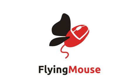 Flying Mouse Computer Internet Logo Graphic by Enola99d · Creative Fabrica