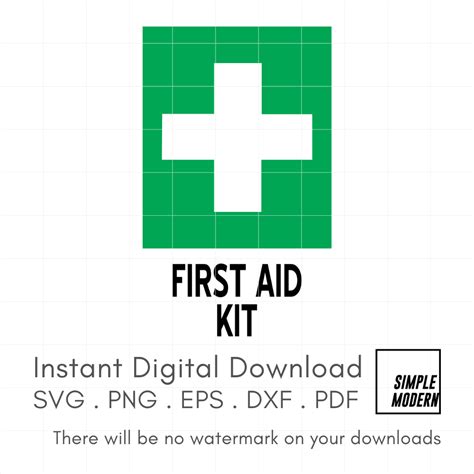 First Aid Kit Sign Vector - Simple Modern SVG