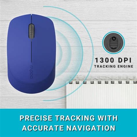 Rapoo M100 Ultra Silent Wireless Bluetooth Mouse Blue – BROOT COMPUSOFT LLP