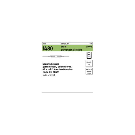 DIN 1480 Spannschlösser, Stahl ÜZ SP AE M 6 gal Zn